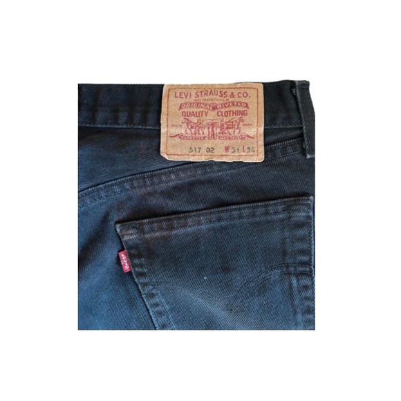 Vintage Black Levi's 517 Jeans from 1998, Tag 31x34, Actual 31x31 - Picture 3 of 10